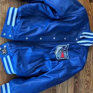 New York Rangers JH design blue leather jacket size xl
